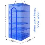 Foldable 6-Layer Drying Rack Net with Zippers