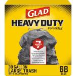 Glad Heavy Duty 30 Gallon Trash Bags - 68 Count