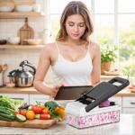 12-in-1 Vegetable Chopper with 7 Blades