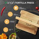 Large Acacia Wood Tortilla Press with Accessories