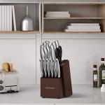 15-Piece Astercook Kitchen Knife Set with Block
