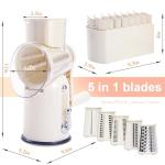 Energevity Manual Cheese Grater with 5 Blades