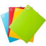 Colored Flexible Plastic Cutting Board Mats Set of 4