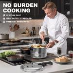 WantJoin 6Qt Aluminum Pressure Cooker with Canner Rack
