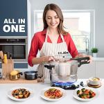 WantJoin 6Qt Aluminum Pressure Cooker with Canner Rack