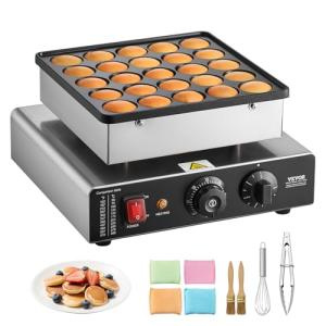 VEVOR Mini Pancake Maker with Temp & Time Control