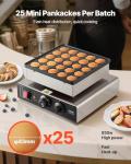VEVOR Mini Pancake Maker with Temp & Time Control