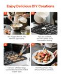 VEVOR Mini Pancake Maker with Temp & Time Control