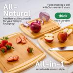 Organic Bamboo Cutting Board Set of 3