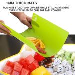 Colored Flexible Plastic Cutting Board Mats Set of 4