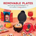 DASH Mini Waffle Maker Skull & Jack-O-Lantern Plates