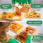 Organic Bamboo Cutting Board Set of 3