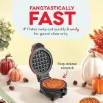 DASH Mini Waffle Maker Skull & Jack-O-Lantern Plates