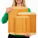 Organic Bamboo Cutting Board Set of 3