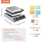 VEVOR Mini Dutch Pancake Maker with Temperature Control