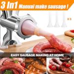 Manual Meat Grinder for Home Sausage and Burgers