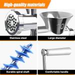 Manual Meat Grinder for Home Sausage and Burgers
