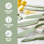 GreenLife 6 Piece High Carbon Kitchen Knife Set