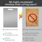 Double-Sided Stainless Steel Cutting Board for Kitchen