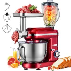 VIVOHOME 3-in-1 Stand Mixer with Meat Grinder & Blender