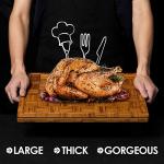 Kikcoin Extra Large Bamboo Cutting Board Set