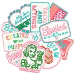 Funny Vintage Trucker Hat Iron-On Patches Set