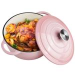 3 Quart Enameled Cast Iron Dutch Oven - Pink