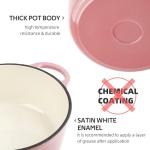 3 Quart Enameled Cast Iron Dutch Oven - Pink