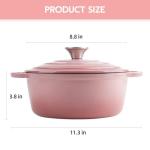 3 Quart Enameled Cast Iron Dutch Oven - Pink