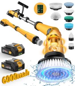 Qimedo Cordless Electric Spin Scrubber with 8 Brushes