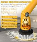 Qimedo Cordless Electric Spin Scrubber with 8 Brushes
