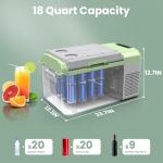 BODEGA 12V Portable Car Refrigerator and Freezer