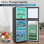 Fox Shack 5 Cu Ft Two-Door Energy-Efficient Fridge