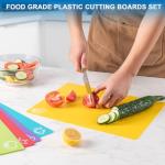 5 Colorful BPA-Free Non-Slip Cutting Board Mats