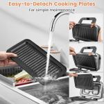COSTWAY 1200W 3-in-1 Waffle and Sandwich Maker