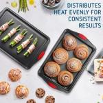 3-Piece Nonstick Baking Sheet Set with Handles
