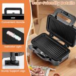 COSTWAY 1200W 3-in-1 Waffle and Sandwich Maker