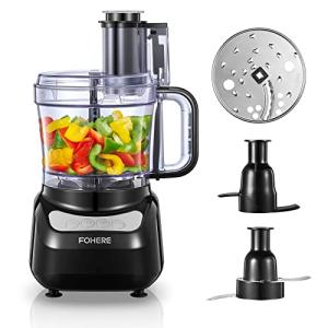 FOHERE 12-Cup 2-in-1 Food Processor & Chopper