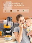 FOHERE 12-Cup 2-in-1 Food Processor & Chopper