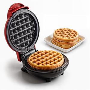 Elite Gourmet Mini Waffle Maker - Red
