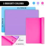 LEOBRO Nonstick Silicone Mats for Crafts, 3 Pack
