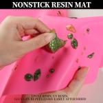 LEOBRO Nonstick Silicone Mats for Crafts, 3 Pack