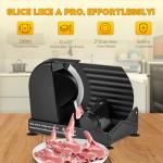 Electric Meat Slicer with Adjustable Thickness and Blades