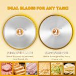 Electric Meat Slicer with Adjustable Thickness and Blades