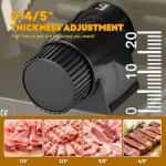 Electric Meat Slicer with Adjustable Thickness and Blades