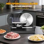 Electric Meat Slicer with Adjustable Thickness and Blades