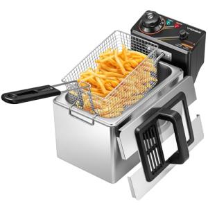 VIVOHOME 3L Electric Deep Fryer with Lid