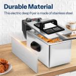 VIVOHOME 3L Electric Deep Fryer with Lid