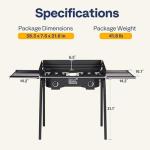 VIVOHOME Heavy Duty 2 Burner Propane Stove