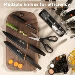Amorston 22-Piece Kitchen Knife Set with Block